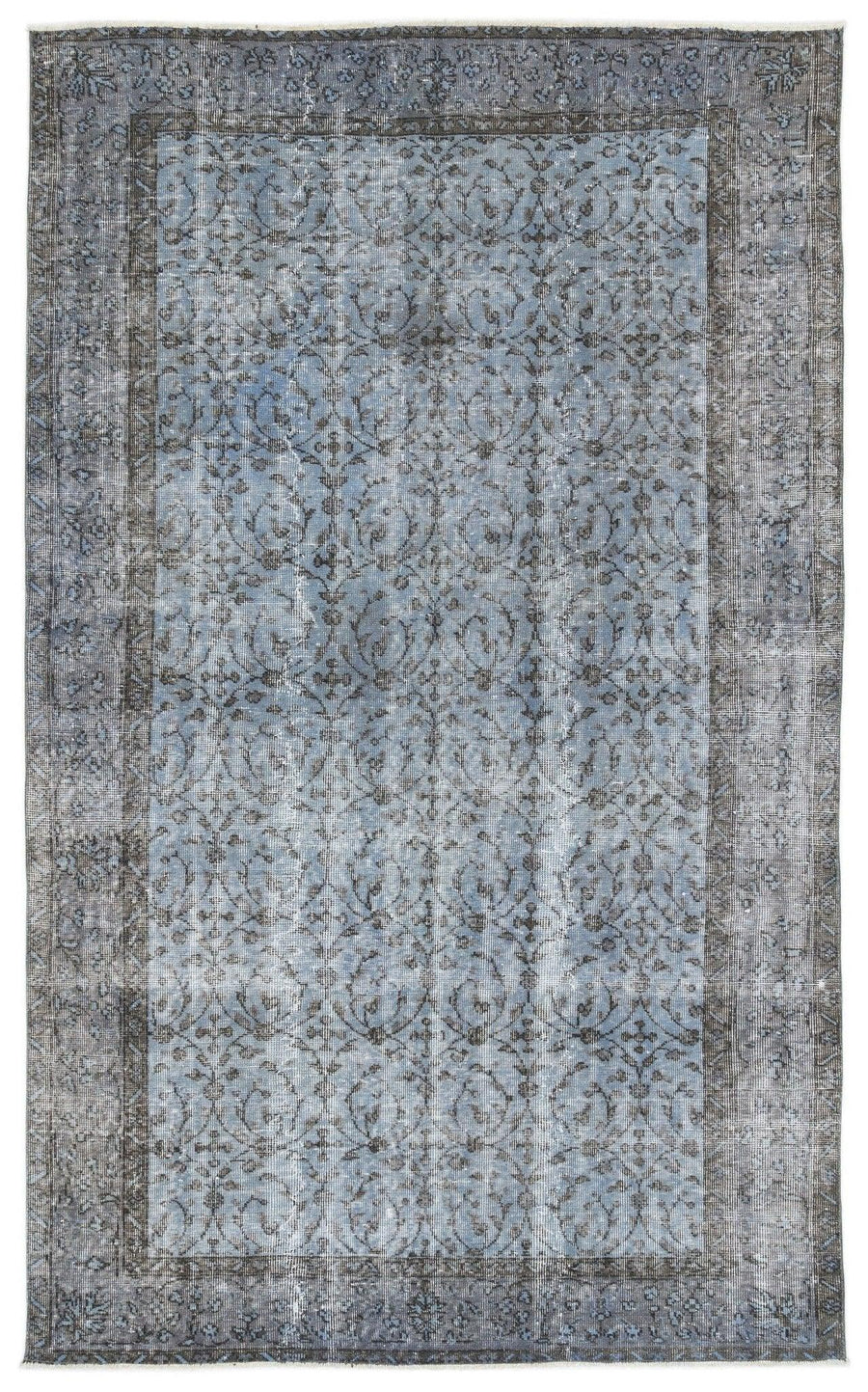 Antrasit Gold Anadolu Çiçekli Yün Halı 170x276 - Özel Seri