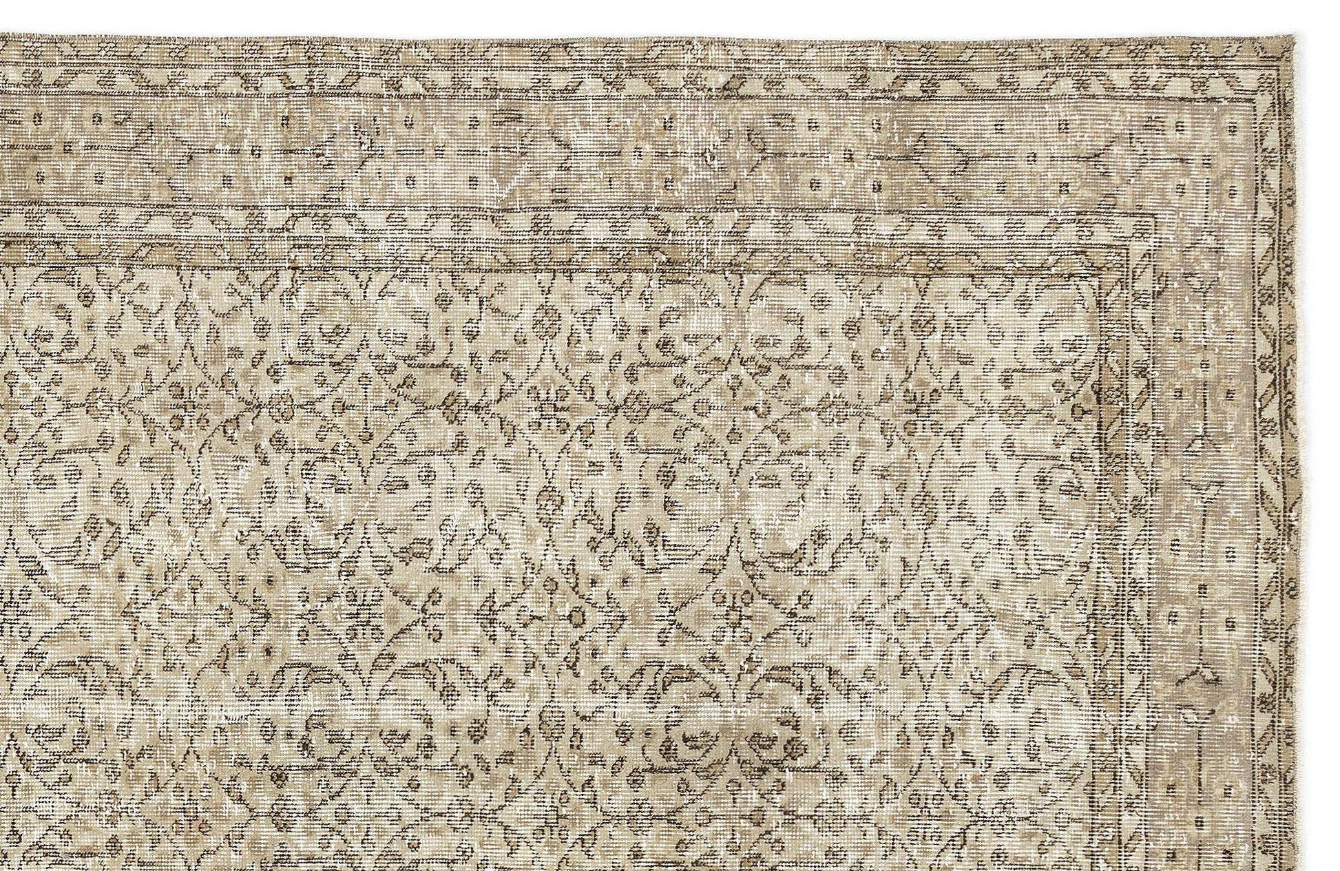 Atina 12089 Bej Eskitme Yün El Dokuma Halısı 173 x 277 - El Dokuma - HALI.NET