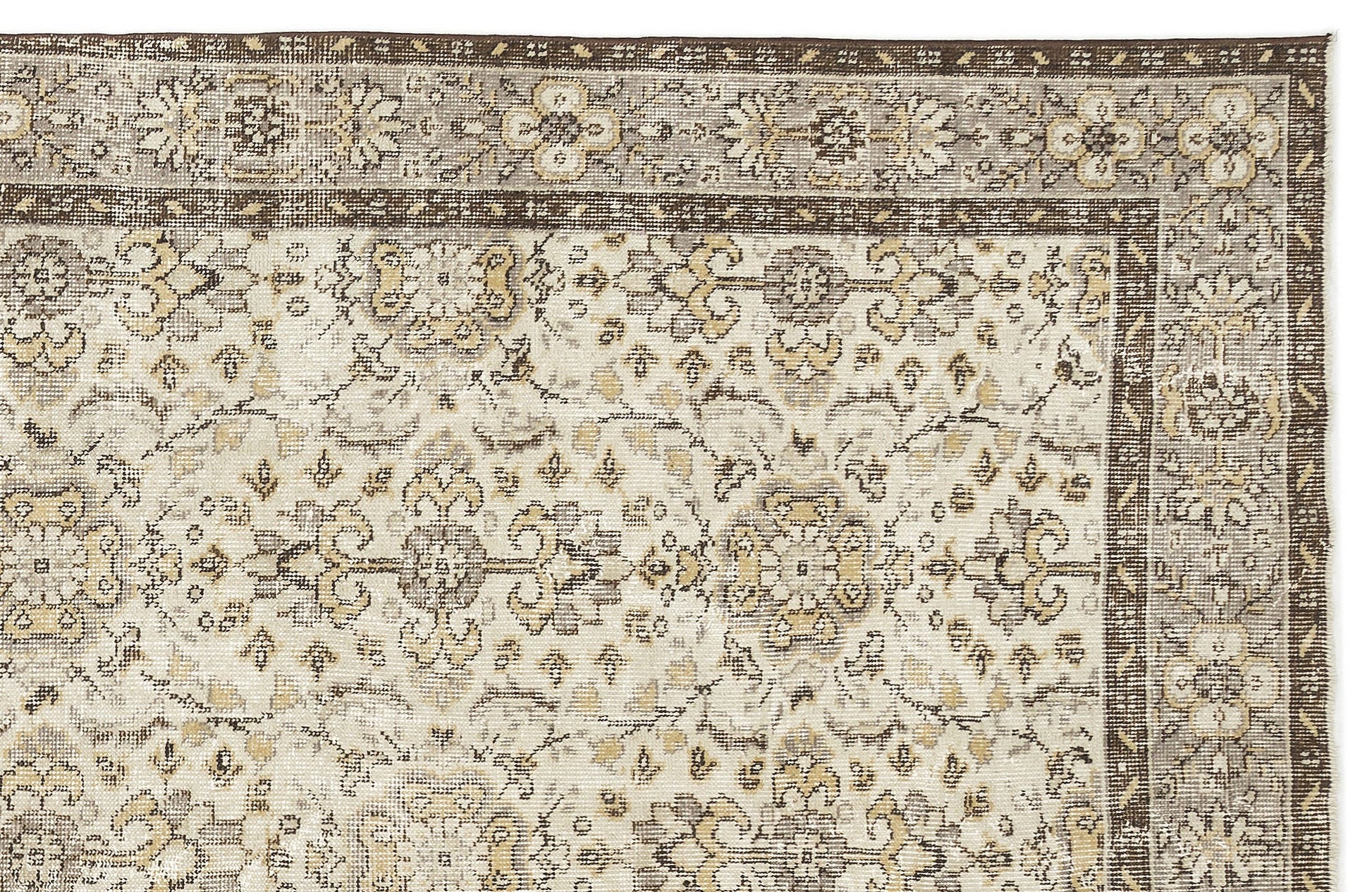 Atina 12325 Bej Eskitme Yün El Dokuma Halısı 172 x 292 - El Dokuma - HALI.NET