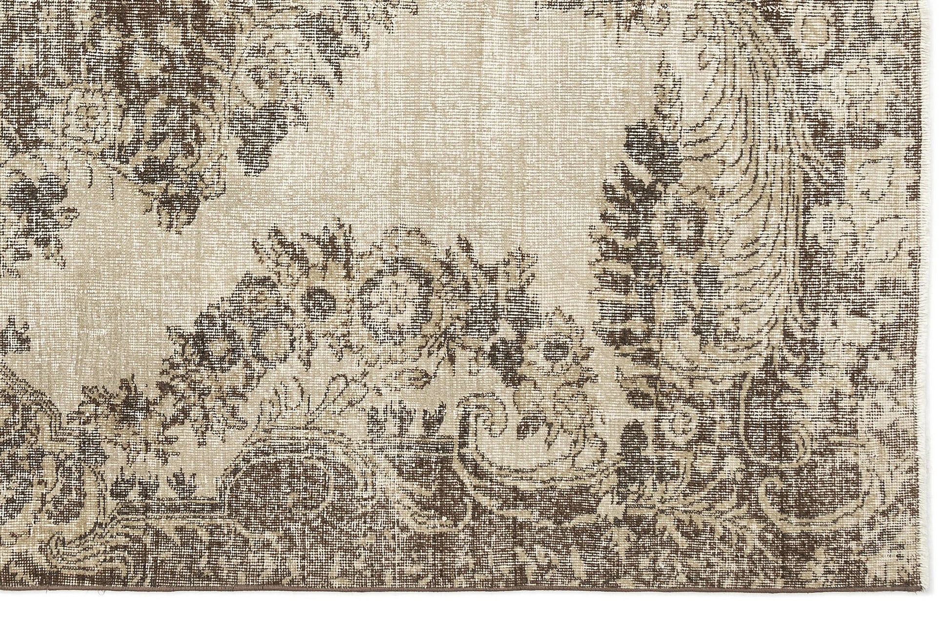 Atina 12428 Bej Eskitme Yün El Dokuma Halısı 192 x 298 - El Dokuma - HALI.NET