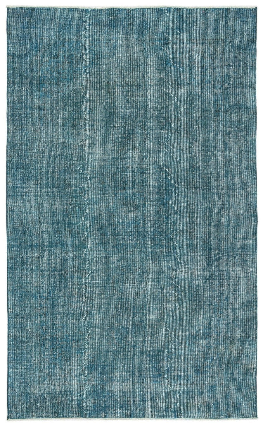 Beyaz Gri Eskitme Geometrik Yün Halı 164x273