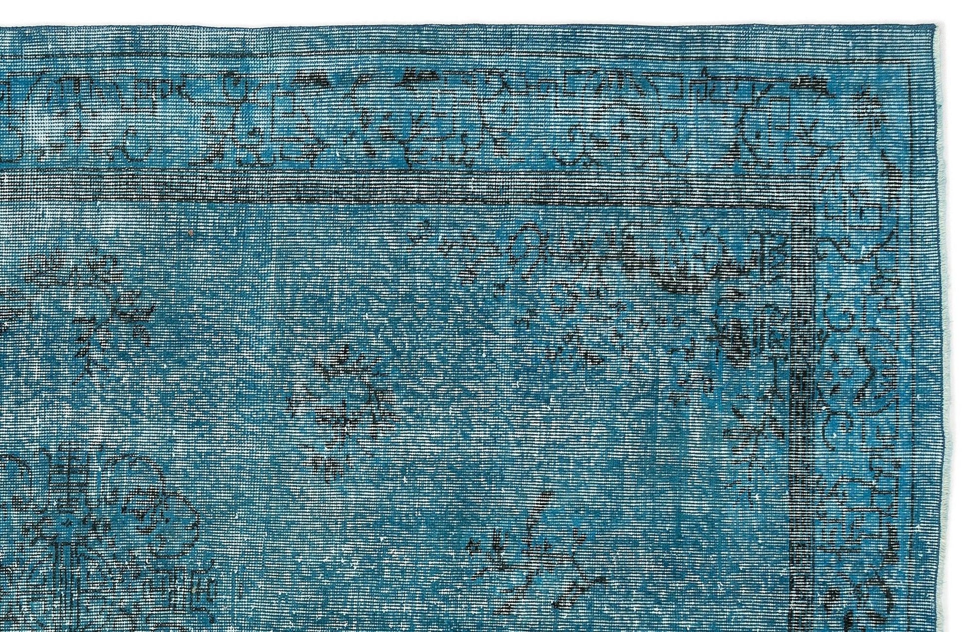 Beyaz Gri Eskitme Geometrik Yün Halı 167x253