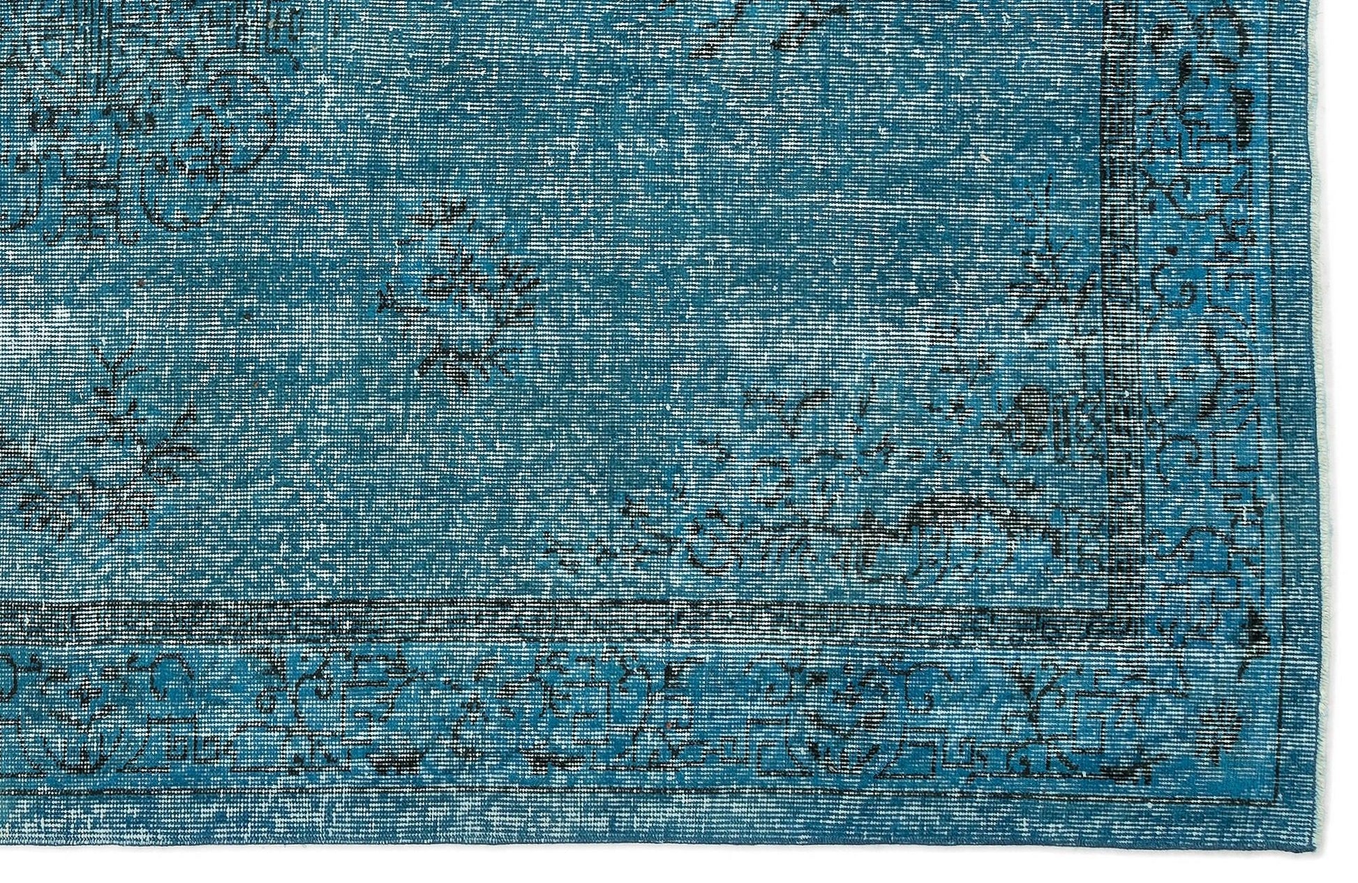 Beyaz Gri Eskitme Geometrik Yün Halı 167x253