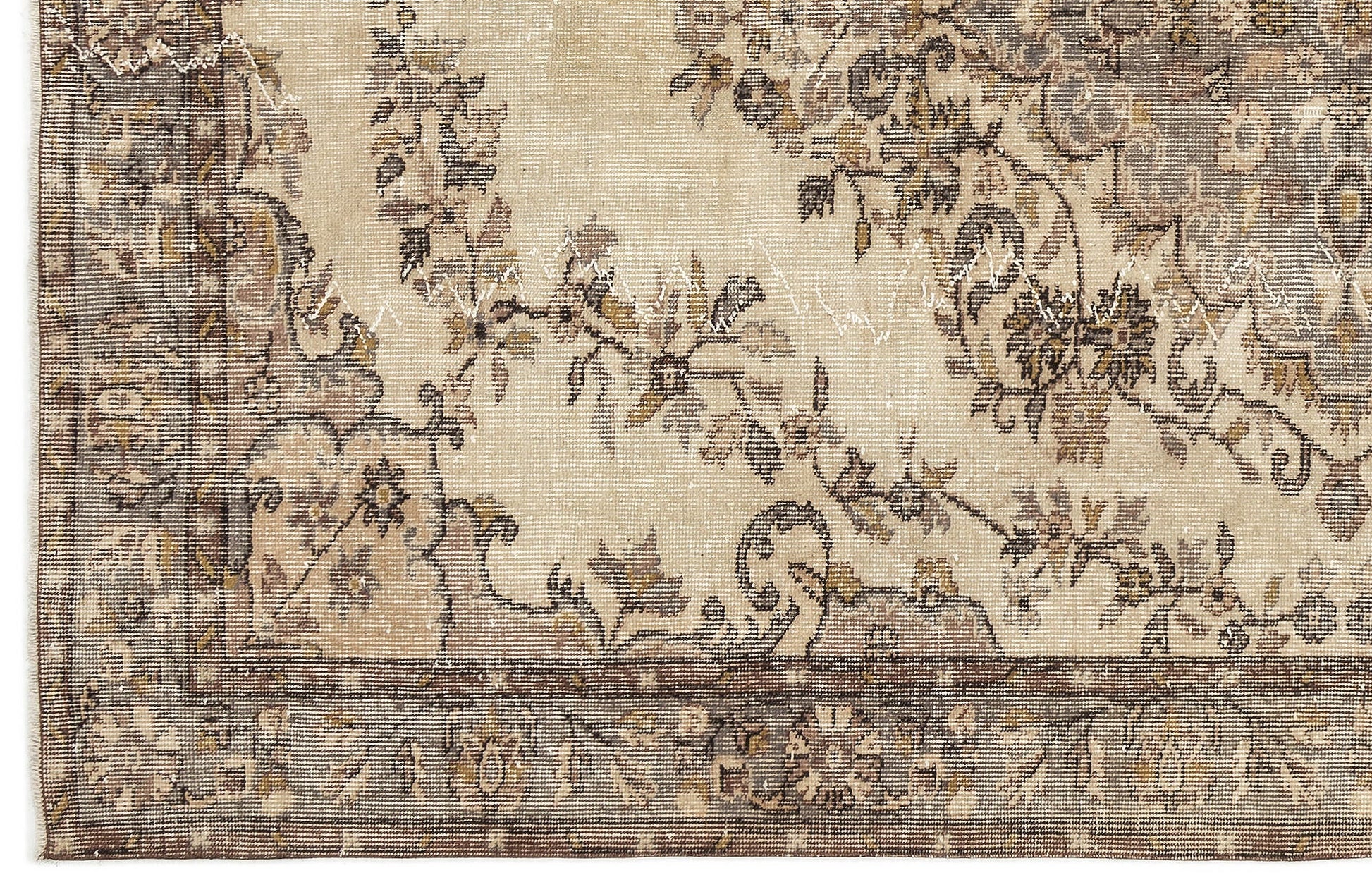 Atina 12729 Bej Eskitme Yün El Dokuma Halısı 175 x 286 - El Dokuma - HALI.NET