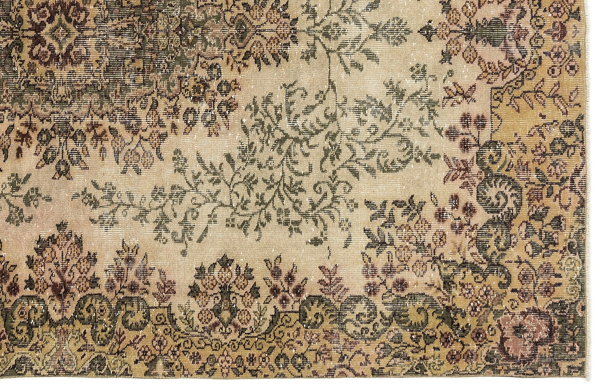 Atina 12945 Bej Eskitme Yün El Dokuma Halısı 163 x 266 - El Dokuma - HALI.NET