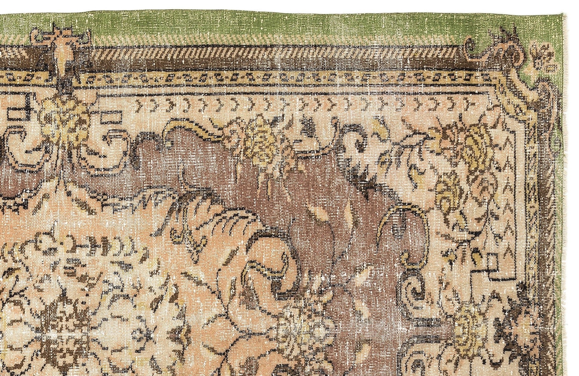 Atina 13014 Bej Eskitme Yün El Dokuma Halısı 163 x 260 - El Dokuma - HALI.NET