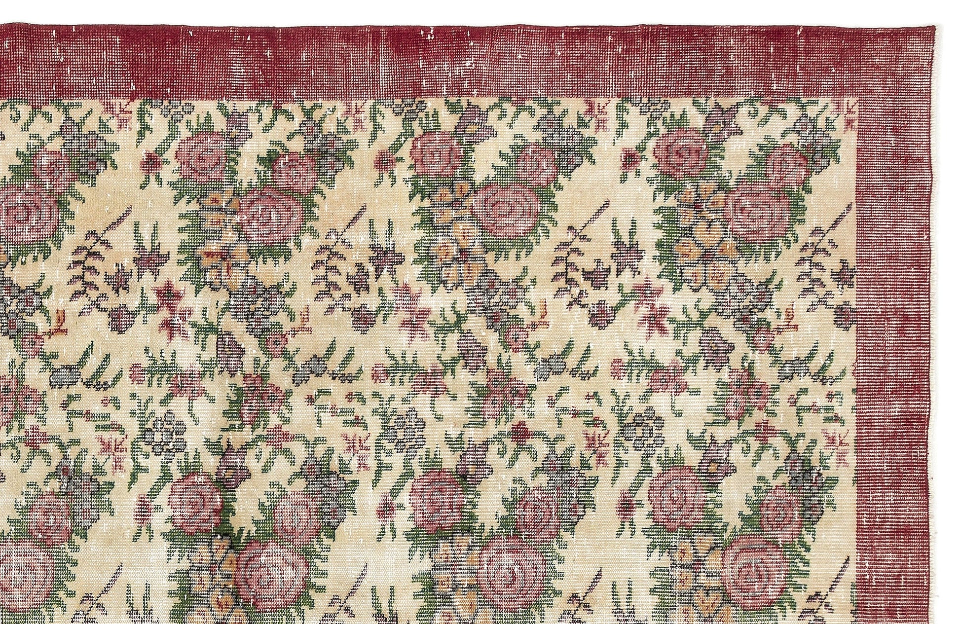 Atina 13062 Bej Eskitme Yün El Dokuma Halısı 188 x 295 - El Dokuma - HALI.NET