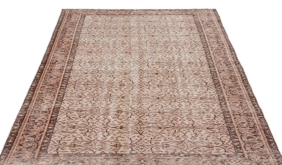 Bej Krem Anadolu Eskitme Madalyonlu Yün Halı 161x270 - Özel Seri