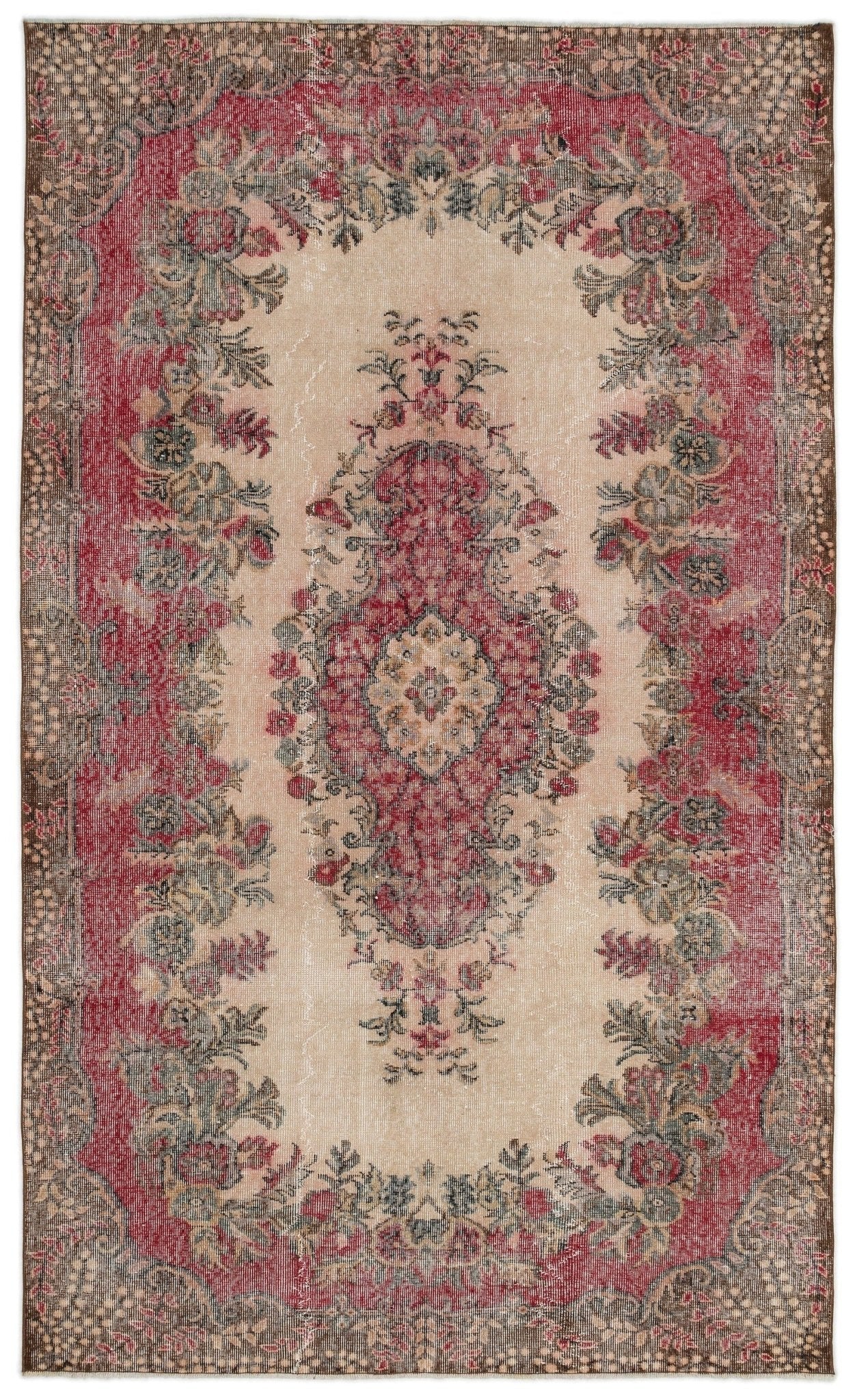 Atina 14073 Bej Eskitme Yün El Dokuma Halısı 176 x 290 - El Dokuma - HALI.NET