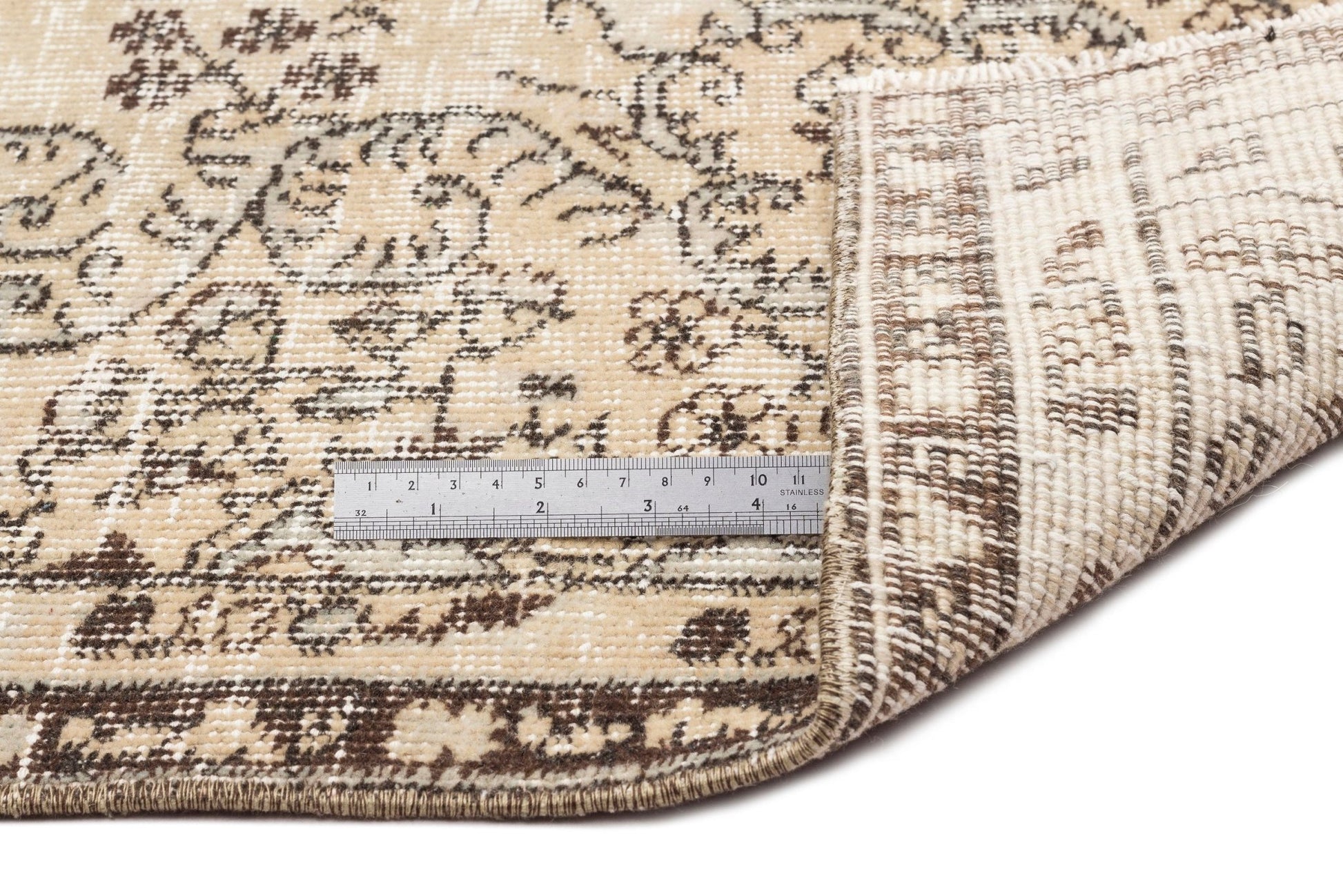 Atina 14137 Bej Eskitme Yün El Dokuma Halısı 162 x 272 - El Dokuma - HALI.NET