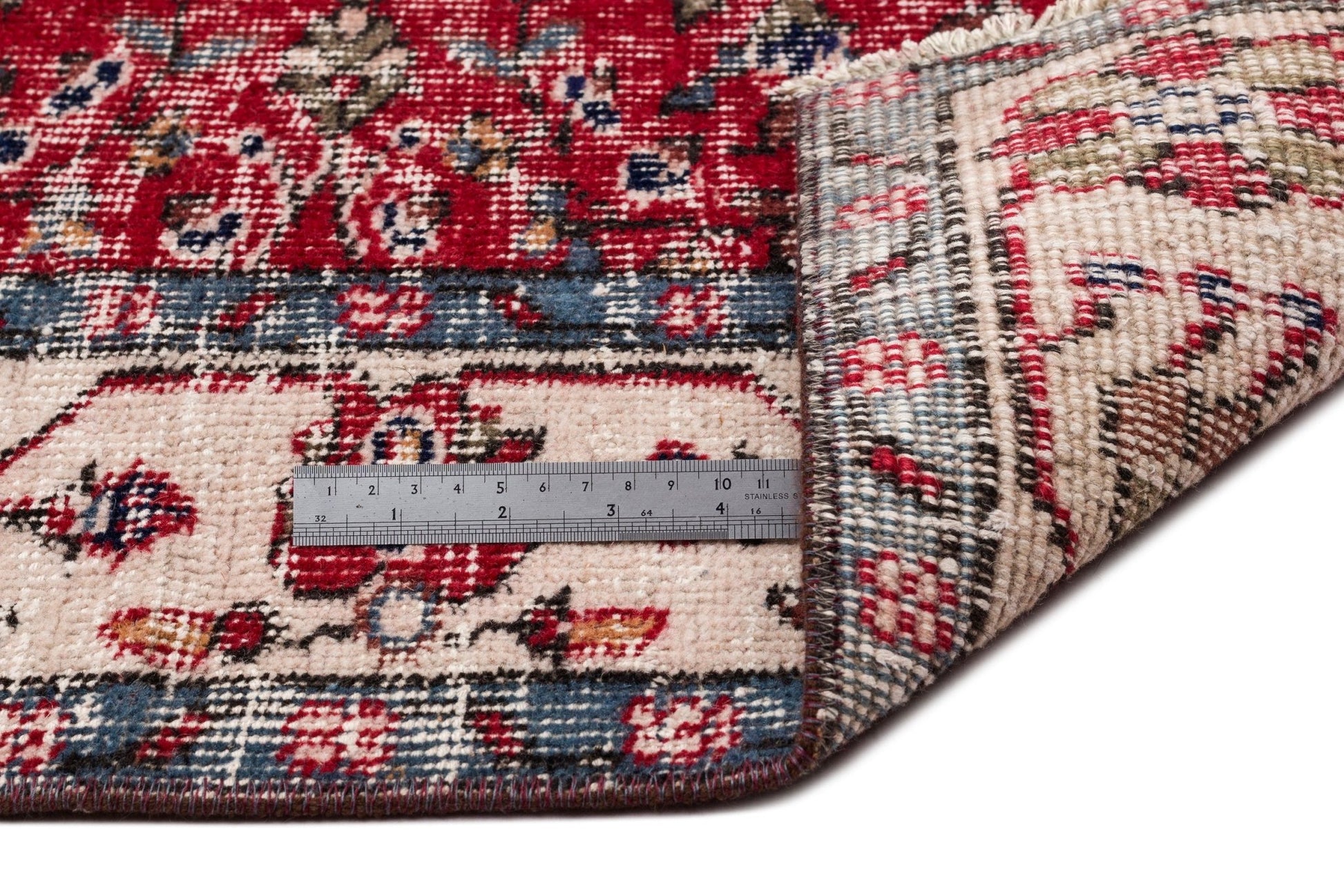 Atina 14157 Kırmızı Eskitme Yün El Dokuma Halısı 164 x 263 - El Dokuma - HALI.NET