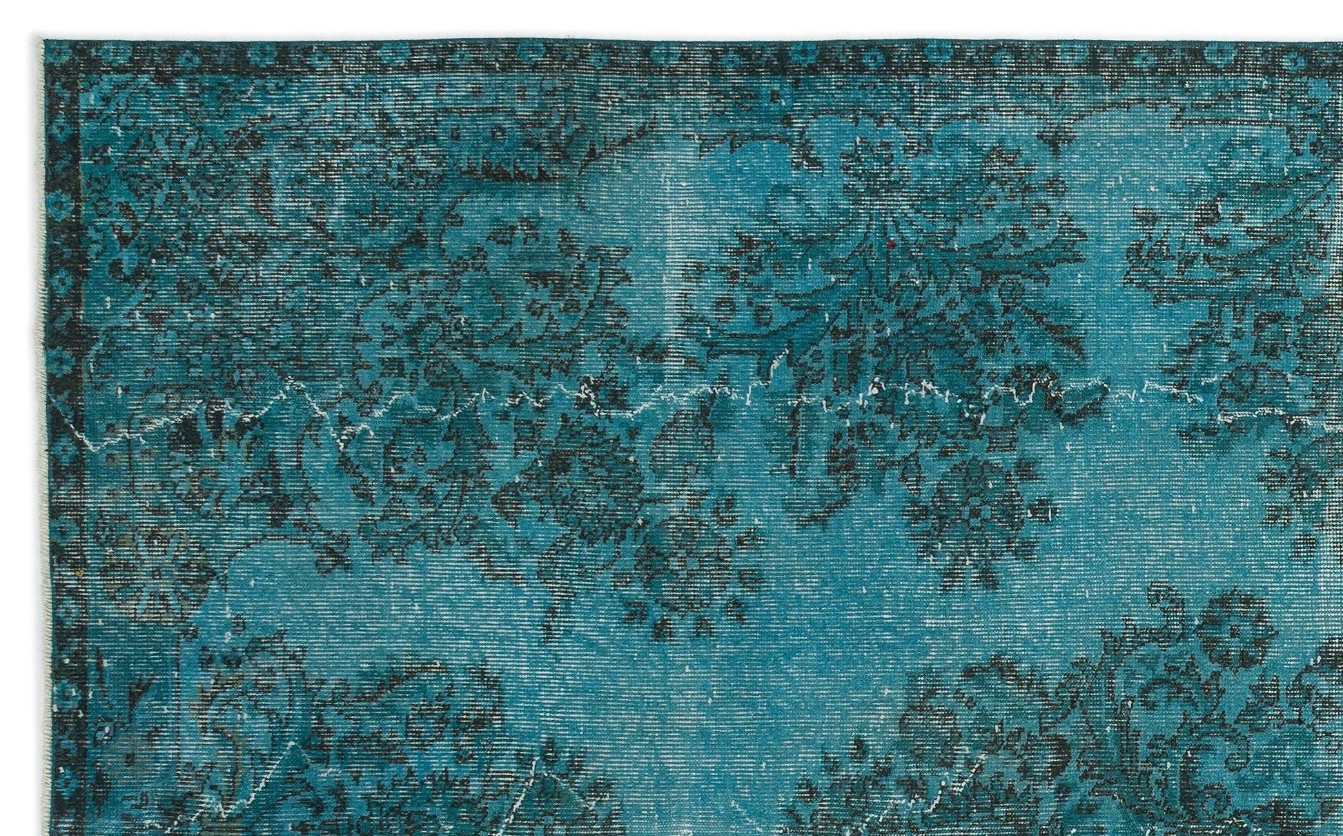 Beyaz Gri Bohem Eskitme Yün Halı 183x297