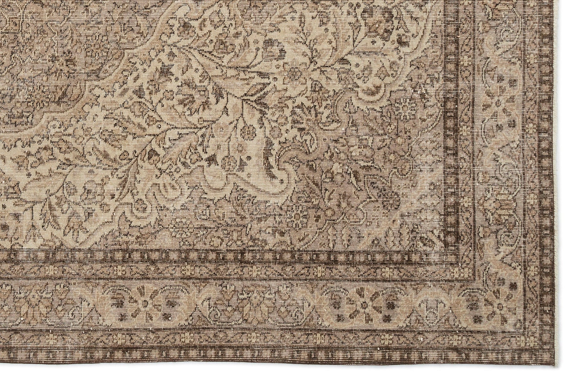 Atina 14295 Bej Eskitme Yün El Dokuma Halısı 192 x 298 - El Dokuma - HALI.NET