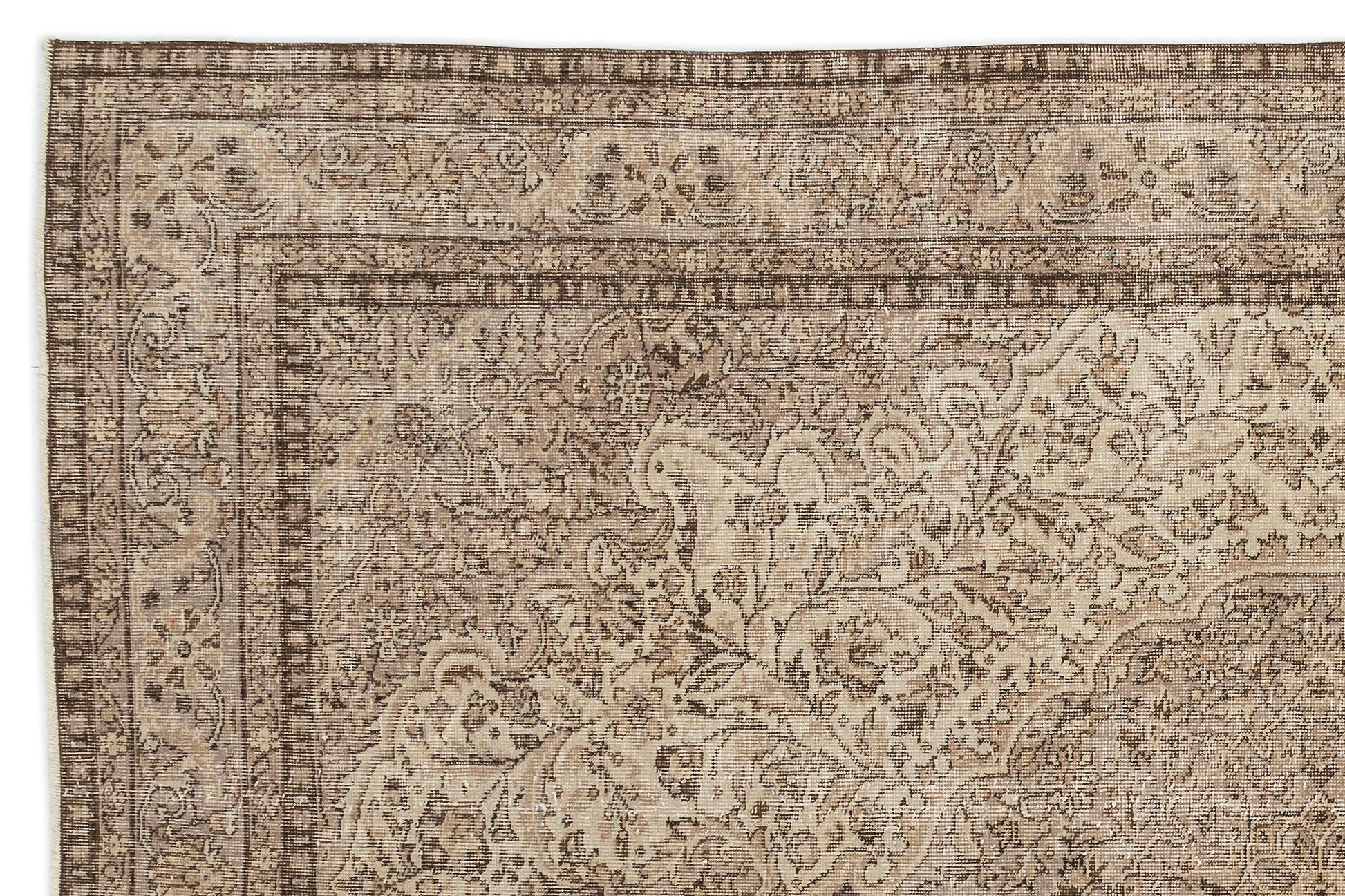 Atina 14295 Bej Eskitme Yün El Dokuma Halısı 192 x 298 - El Dokuma - HALI.NET