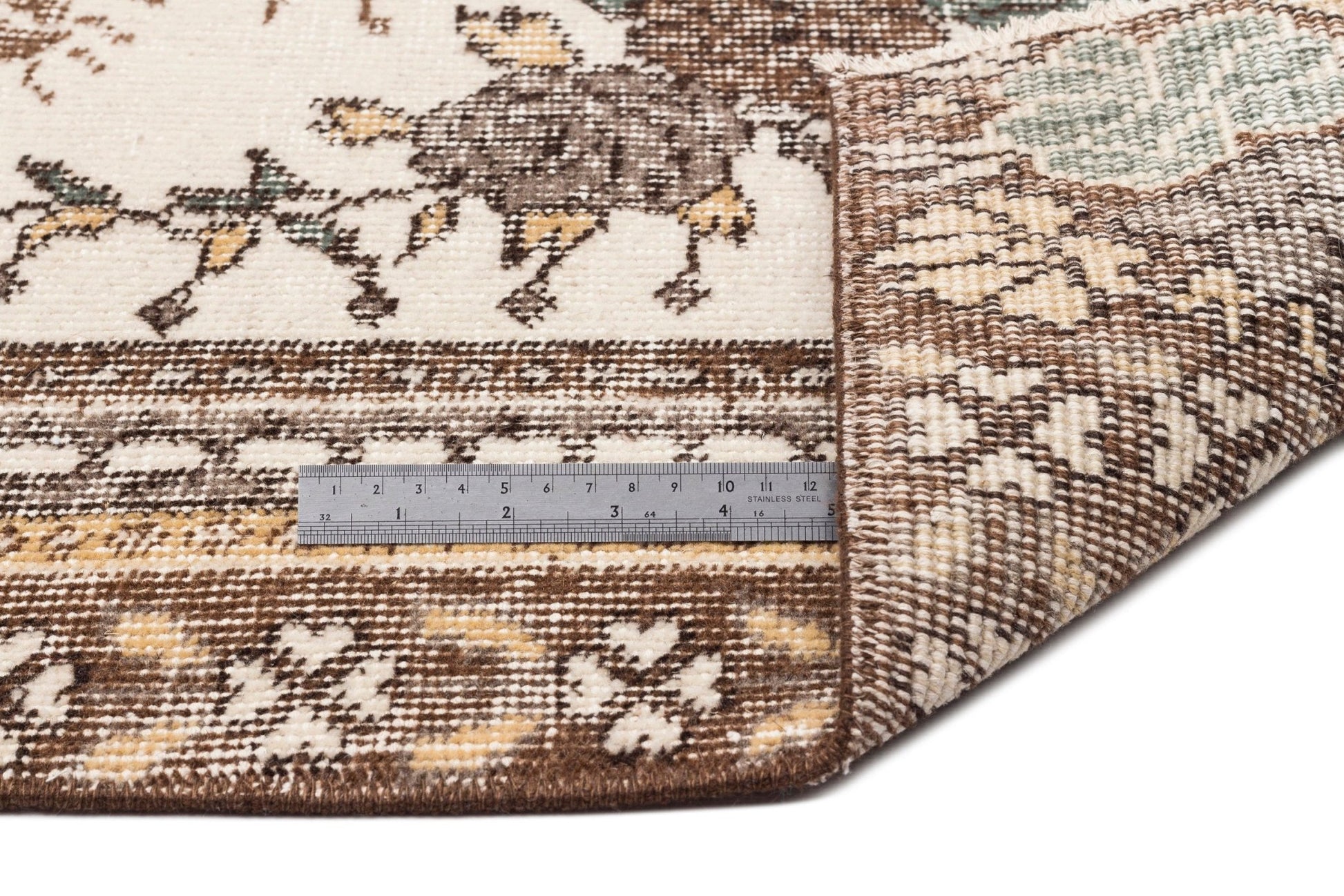 Atina 14303 Bej Eskitme Yün El Dokuma Halısı 167 x 262 - El Dokuma - HALI.NET