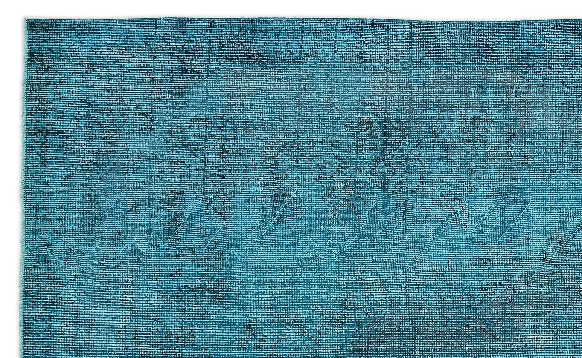 Gri Mavi Bohem Eskitme Yün Halı 180x288