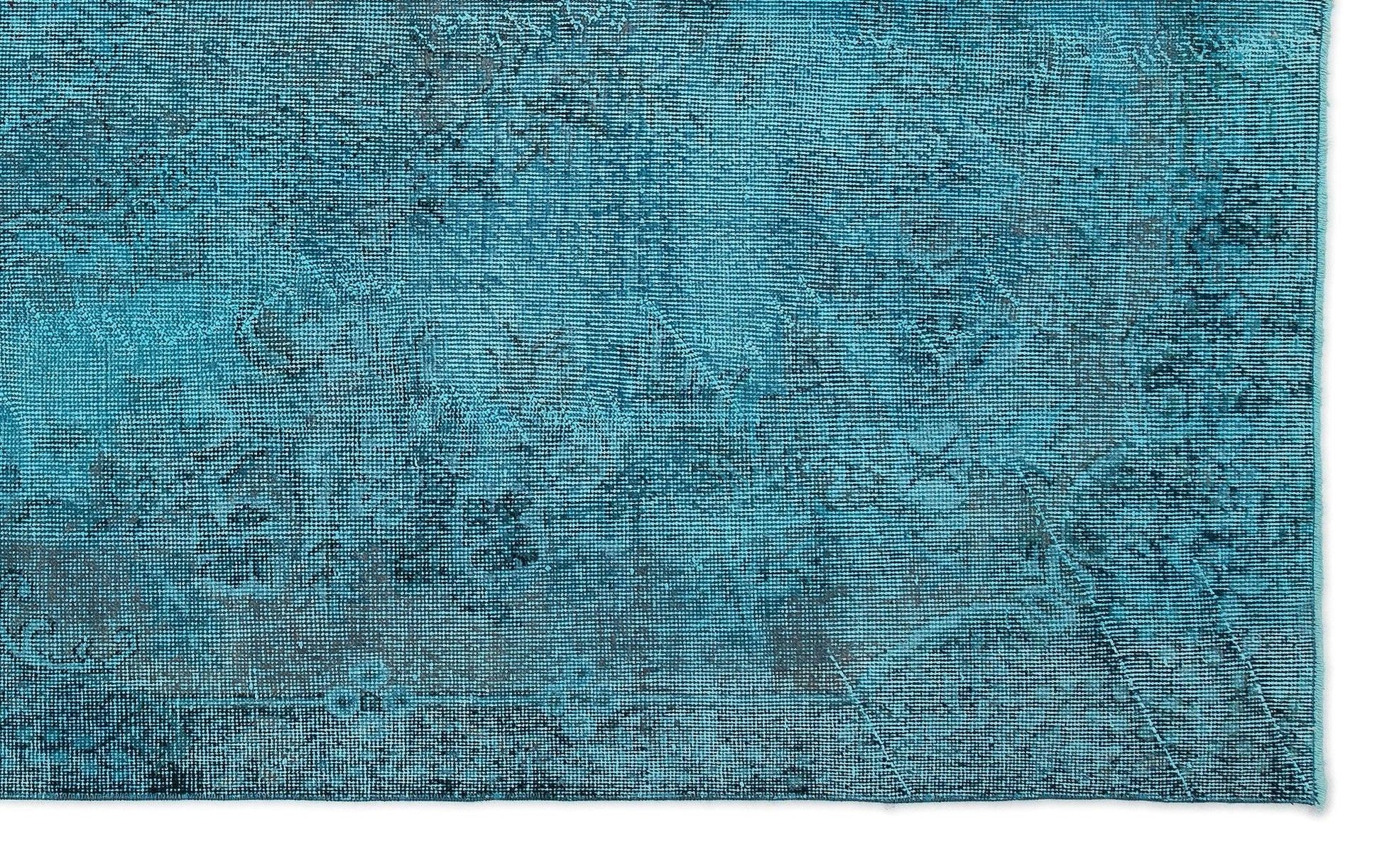 Gri Mavi Bohem Eskitme Yün Halı 180x288