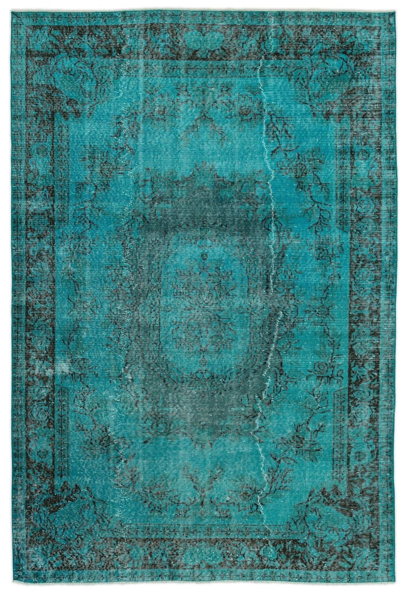 Gri Siyah Eskitme Klasik Yün Halı 178x265