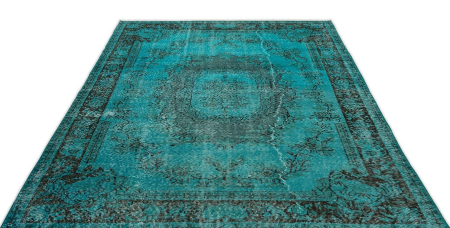 Gri Siyah Eskitme Klasik Yün Halı 178x265