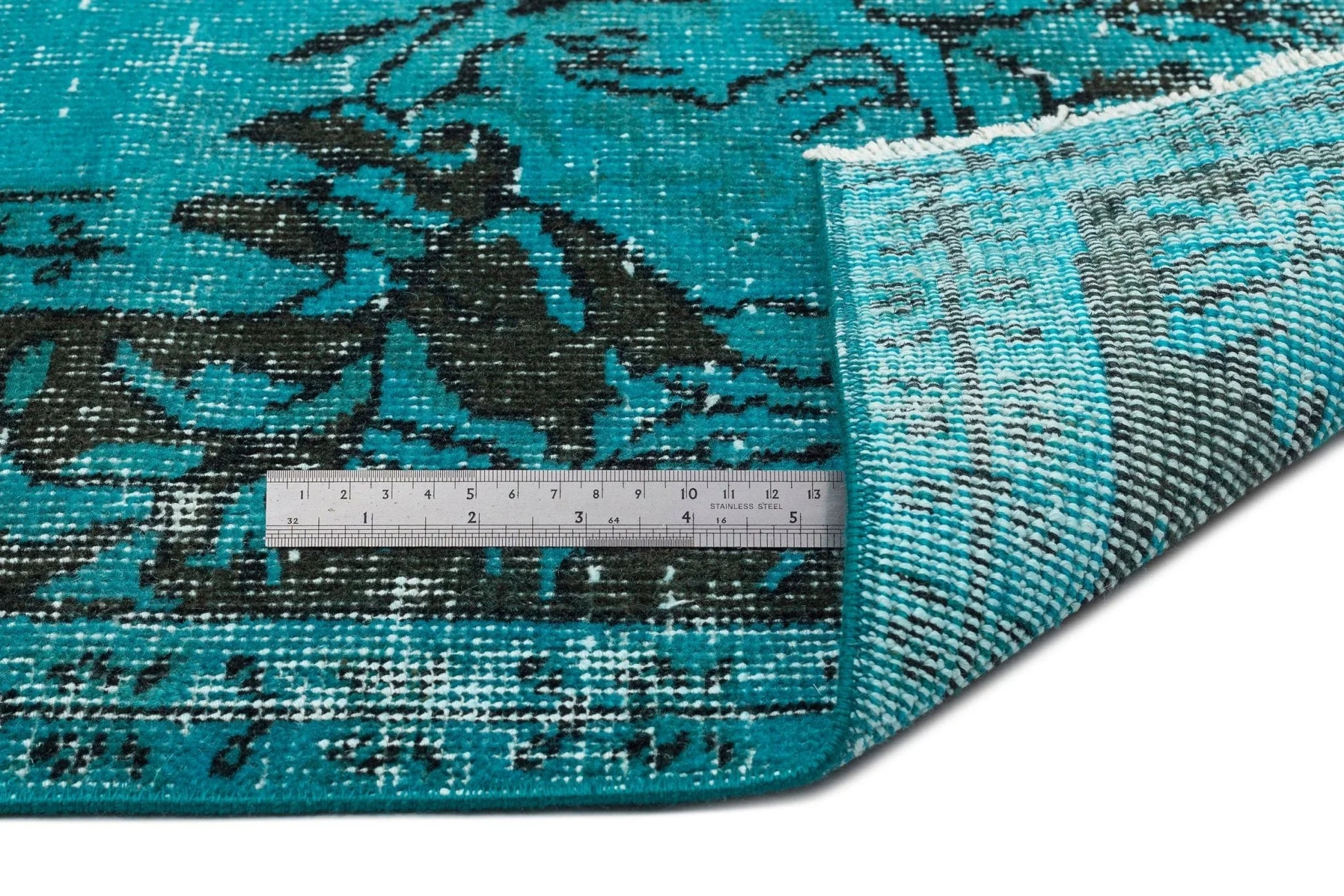 Gri Siyah Eskitme Klasik Yün Halı 178x265