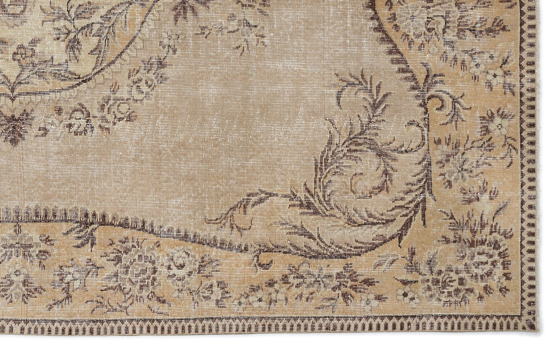 Atina 15214 Bej Eskitme Yün El Dokuma Halısı 186 x 295 - El Dokuma - HALI.NET