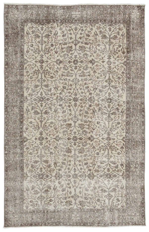 Bej Krem Anadolu Eskitme Geometrik Yün Halı 180x280 - Özel Seri