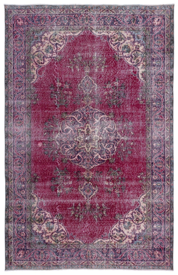 Bej Krem Anadolu Bohem Eskitme Yün Halı 181x281 - Özel Seri