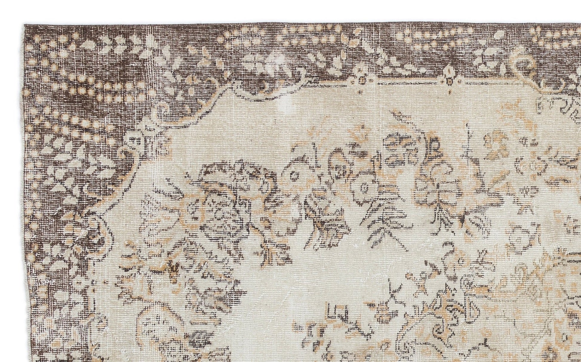 Atina 15575 Bej Eskitme Yün El Dokuma Halısı 182 x 302 - El Dokuma - HALI.NET