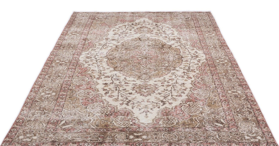 Bej Krem Anadolu Eskitme Klasik Yün Halı 175x280 - Özel Seri