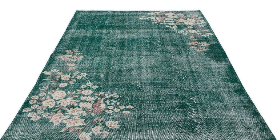 Beyaz Ekru Isparta Bohem Çiçekli Yün Halı 175x274 - Özel Seri
