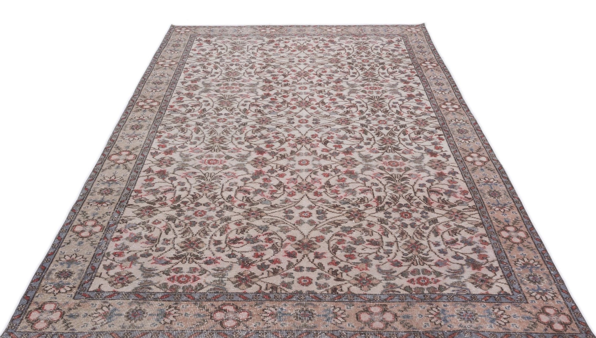 Atina 15716 Bej Eskitme Yün El Dokuma Halısı 180 x 305 - El Dokuma - HALI.NET