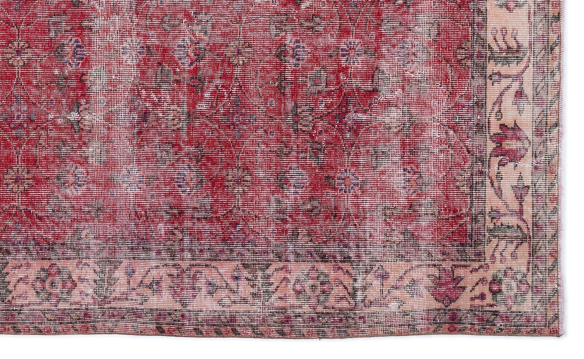 Atina 15762 Kırmızı Eskitme Yün El Dokuma Halısı 176 x 290 - El Dokuma - HALI.NET