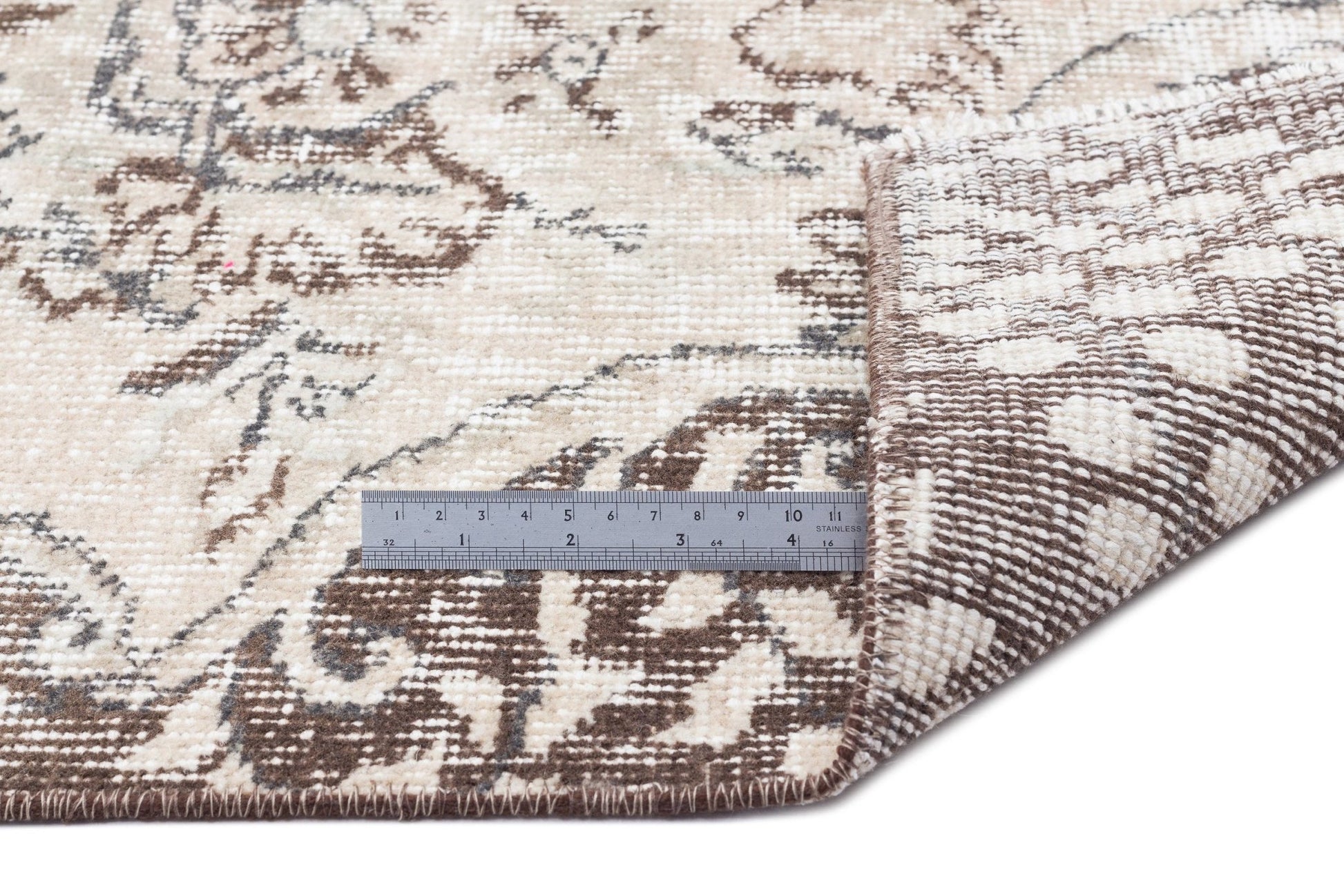 Atina 15824 Bej Eskitme Yün El Dokuma Halısı 172 x 280 - El Dokuma - HALI.NET