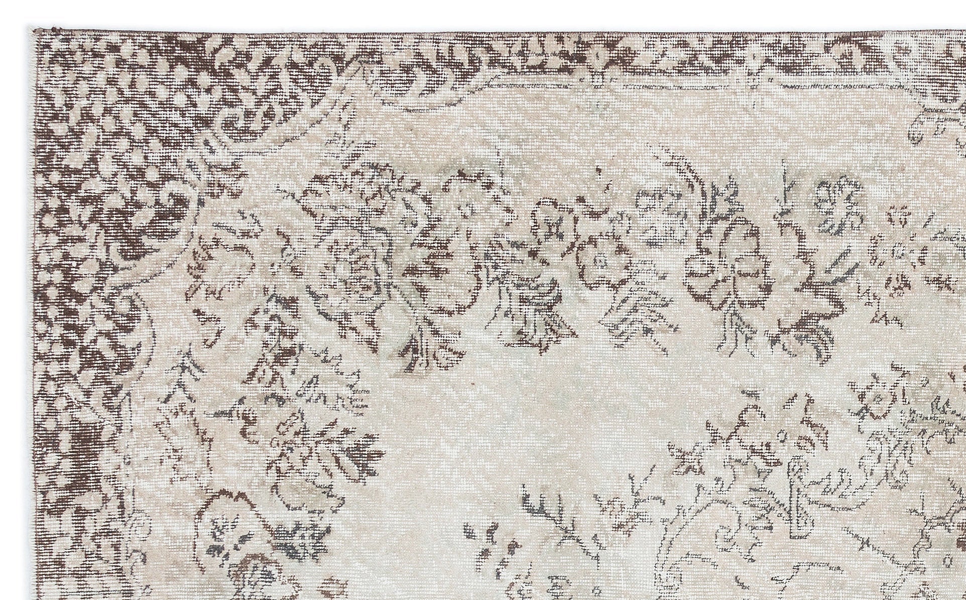 Atina 15824 Bej Eskitme Yün El Dokuma Halısı 172 x 280 - El Dokuma - HALI.NET