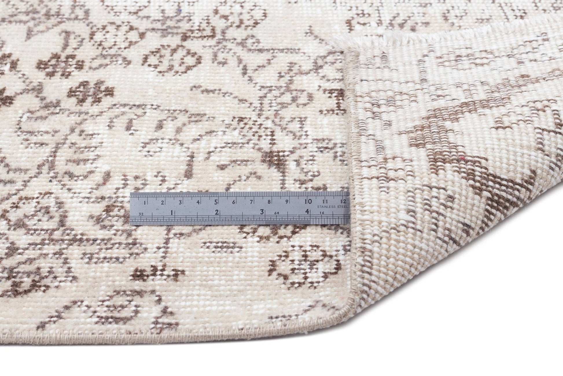 Atina 15914 Bej Eskitme Yün El Dokuma Halısı 167 x 266 - El Dokuma - HALI.NET