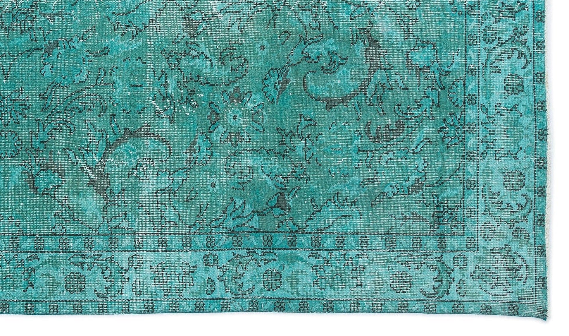 Beyaz Gri Anadolu Bohem Eskitme Yün Halı 165x283 - Özel Seri