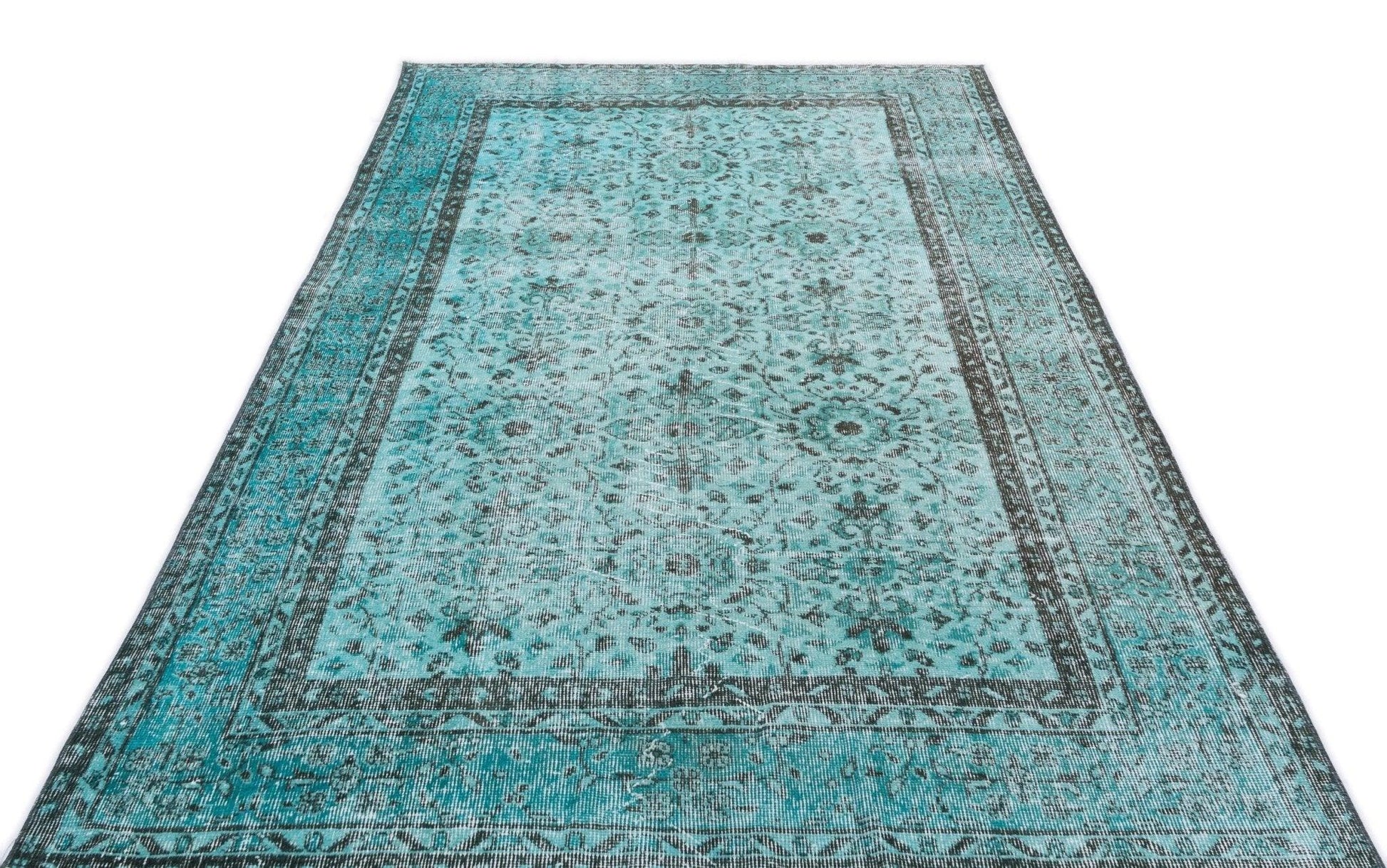 Gri Siyah Bohem Eskitme Yün Halı 151x251