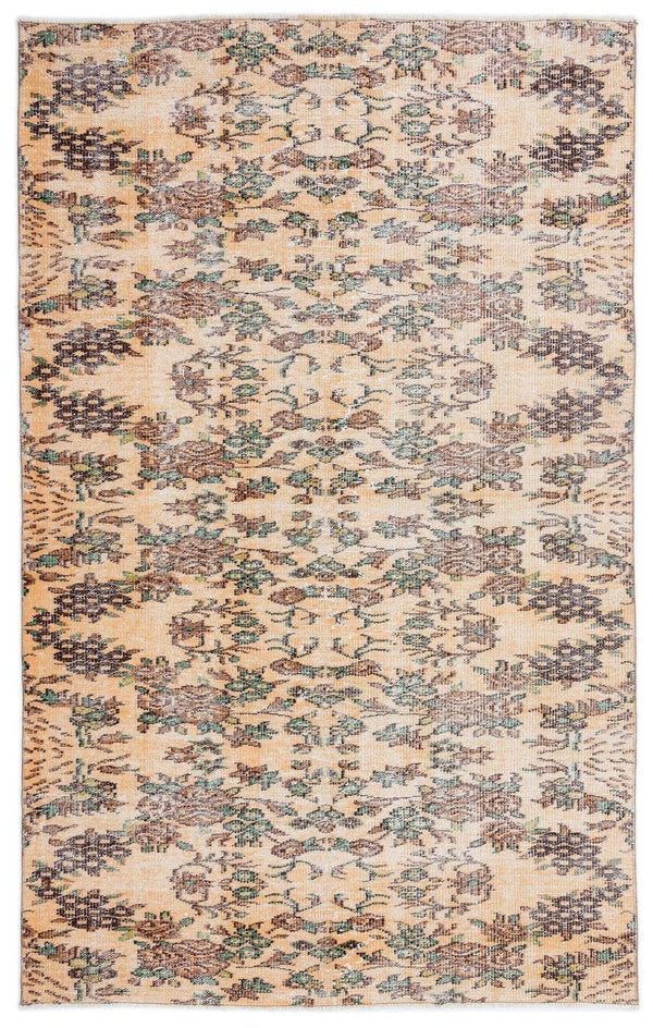 Antrasit Bej Anadolu Bohem Geometrik Yün Halı 157x249 - Özel Seri