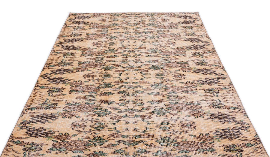 Antrasit Bej Anadolu Bohem Geometrik Yün Halı 157x249 - Özel Seri