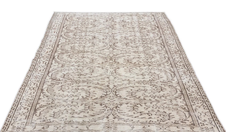 Bej Krem Anadolu Klasik Modern Yün Halı 150x260 - Özel Seri