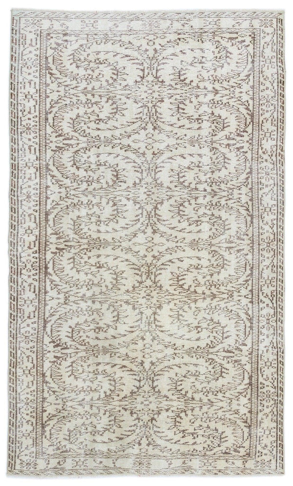 Bej Krem Anadolu Klasik Modern Yün Halı 150x260 - Özel Seri