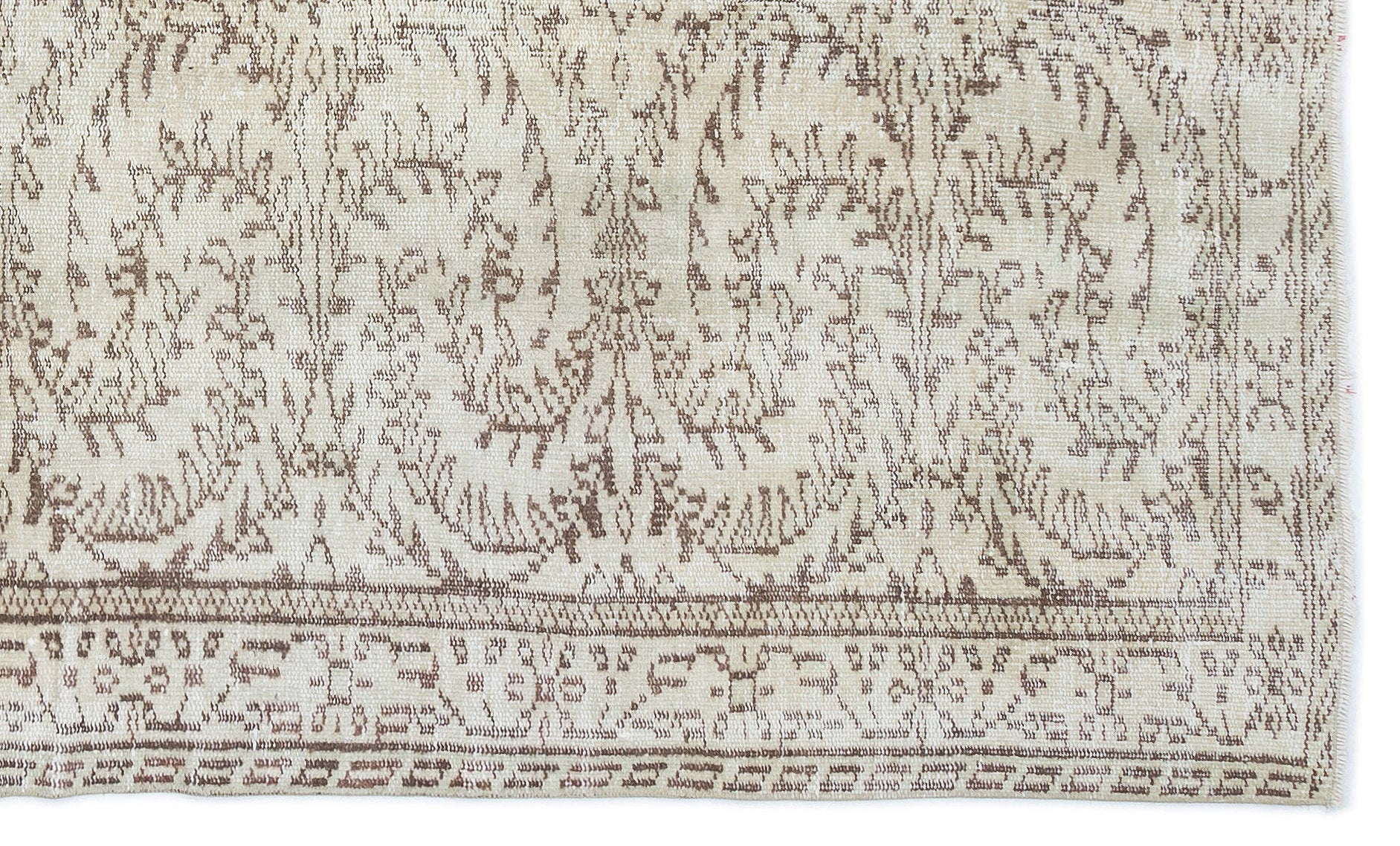 Atina 16144 Krem Eskitme Yün El Dokuma Halısı 150 x 260 - El Dokuma - HALI.NET