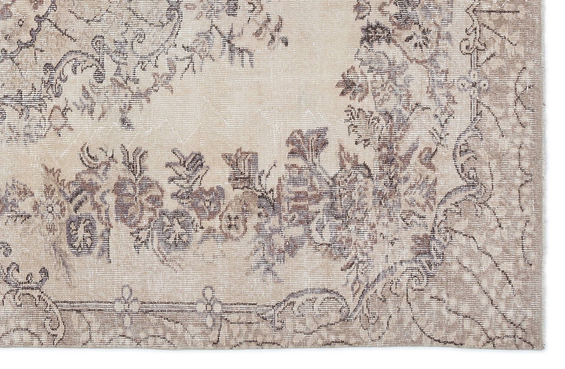 Atina 16196 Bej Eskitme Yün El Dokuma Halısı 170 x 267 - El Dokuma - HALI.NET