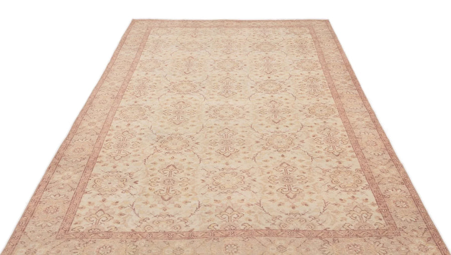Bej Krem Uşak Eskitme Klasik Yün Halı 180x288 - Özel Seri