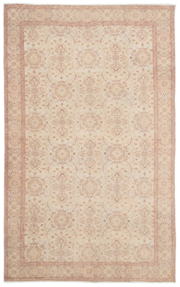 Bej Krem Uşak Eskitme Klasik Yün Halı 180x288 - Özel Seri