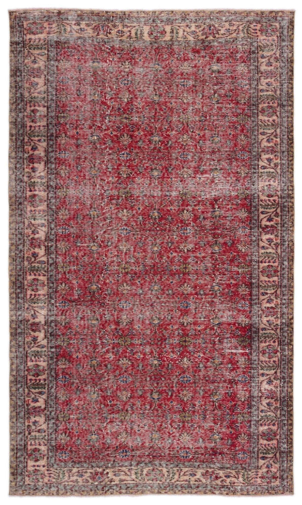Bej Krem Anadolu Eskitme Geometrik Yün Halı 165x283 - Özel Seri