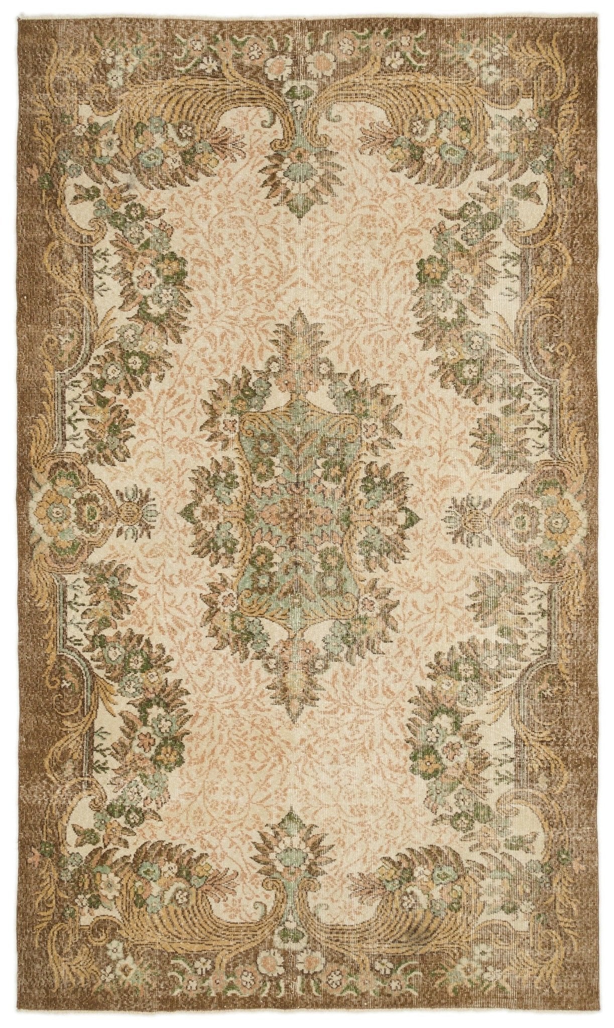 Atina 17004 Bej Eskitme Yün El Dokuma Halısı 176 x 306 - El Dokuma - HALI.NET