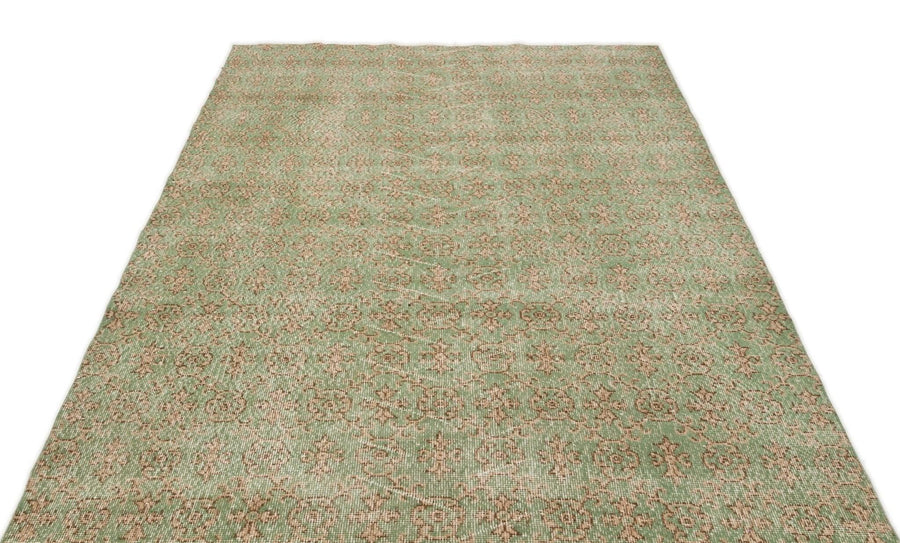 Bej Krem Anadolu Eskitme Geometrik Yün Halı 168x264 - Özel Seri