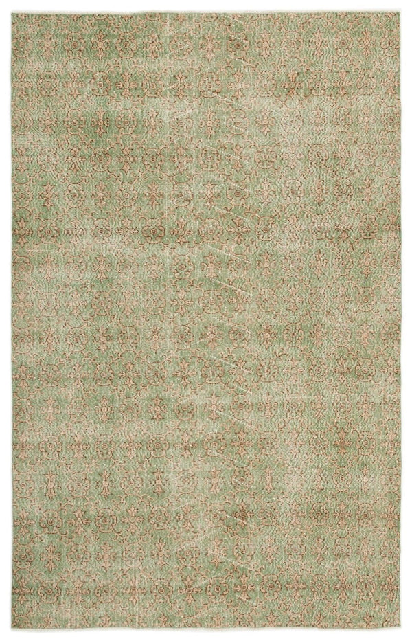 Bej Krem Anadolu Eskitme Geometrik Yün Halı 168x264 - Özel Seri