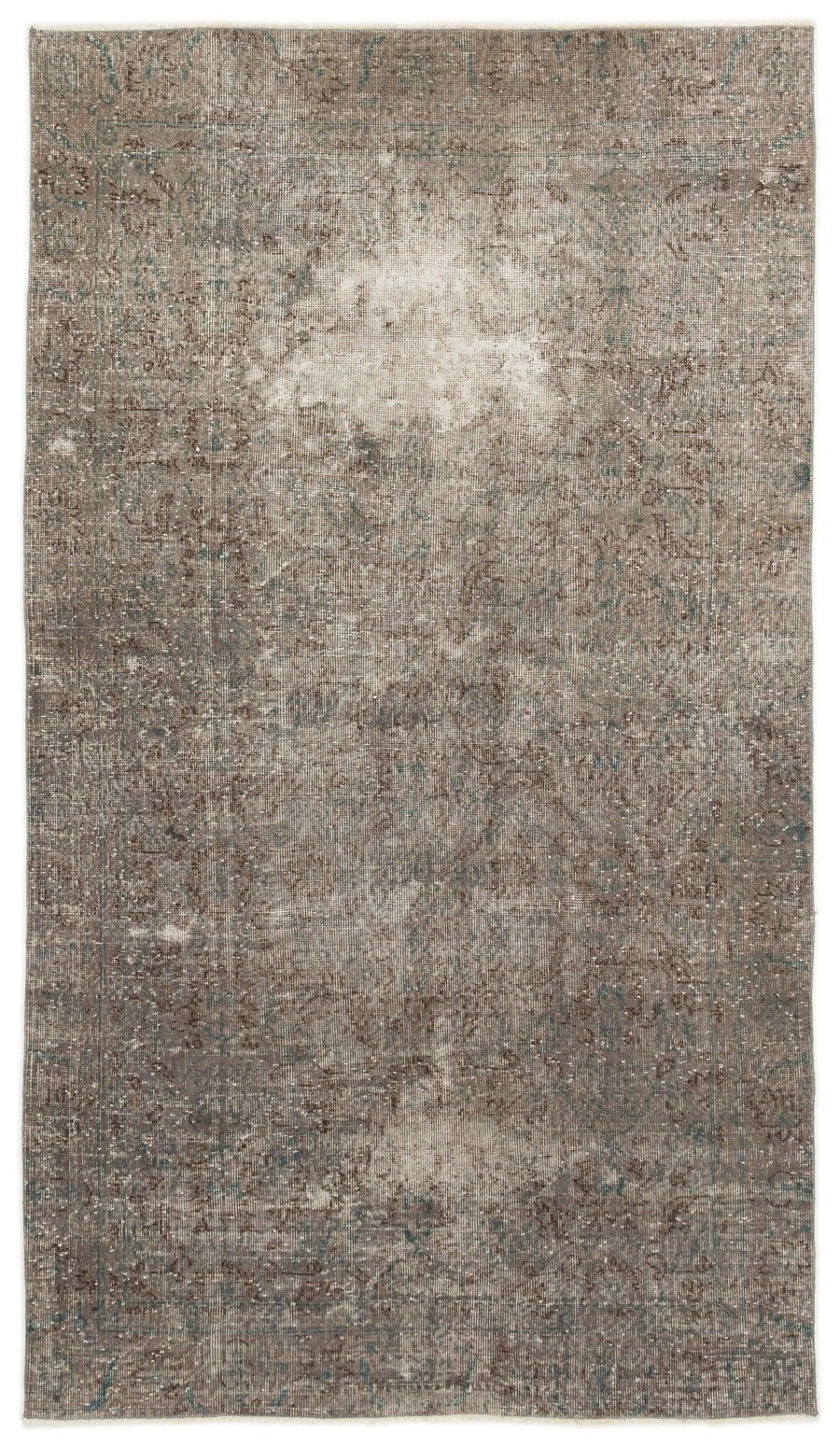 Modern Abstract Grey Area Rug, Hand-Knotted Wool 131x232 cm (4'4" x 7'7") – in the living room